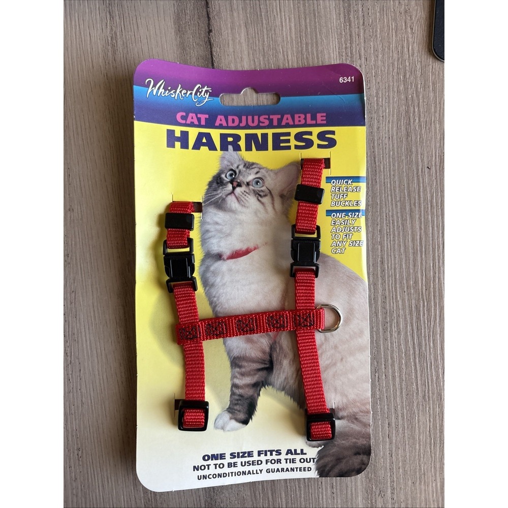 Whisker City H Adjustable Nylon Cat Harness New‎ In Packaging